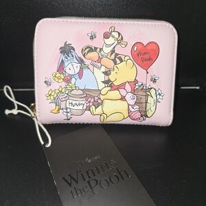 Winnie the Pooh Pink Character Zip Wallet